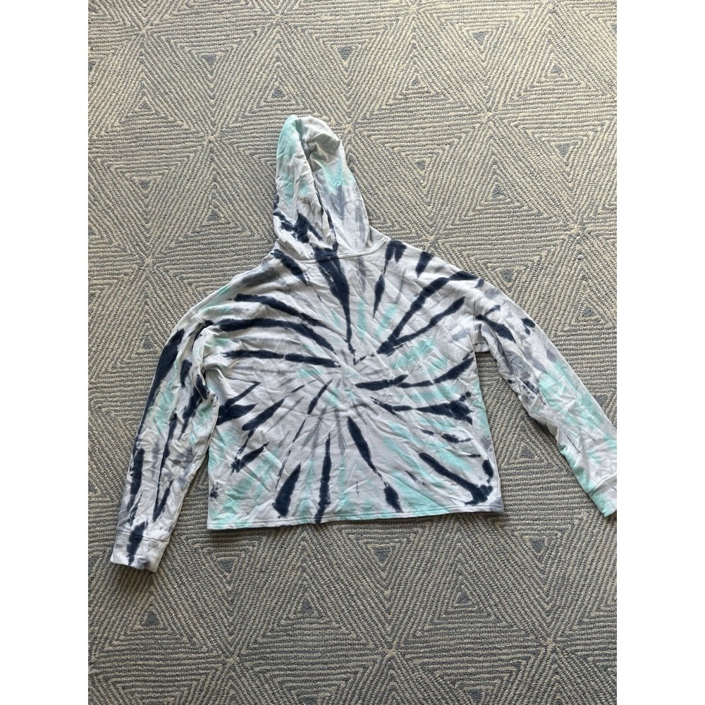 Women's PJ Salvage Smilley Tye‎ Dye Hooded Sweatshirt (no cord) Multicolor XL - Picture 4 of 5